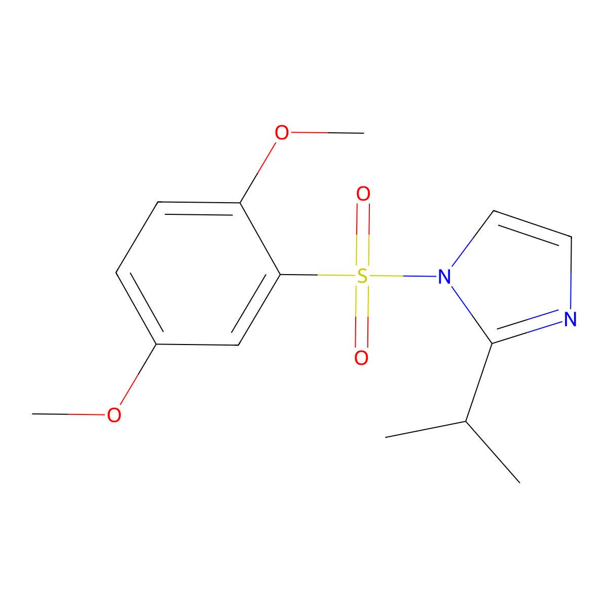 1-(2,5-Dimethoxy-benzenesulfonyl)-2-isopropyl-1H-imidazole molecular structure, CAS 364338-21-6