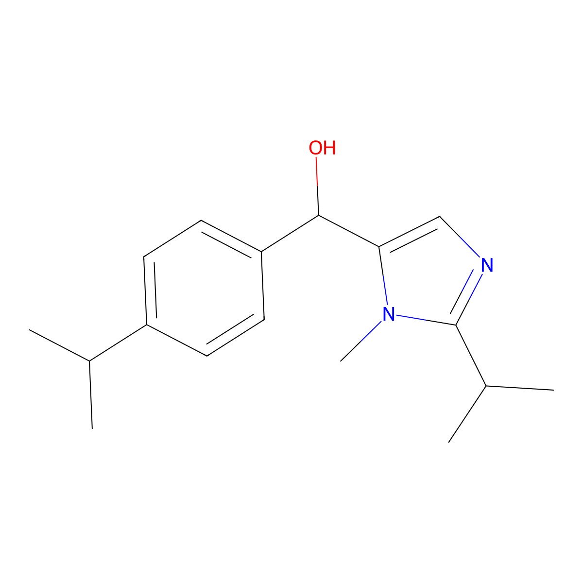 (3-Methyl-2-propan-2-ylimidazol-4-yl)-(4-propan-2-ylphenyl)methanol molecular structure, CAS 364338-55-6