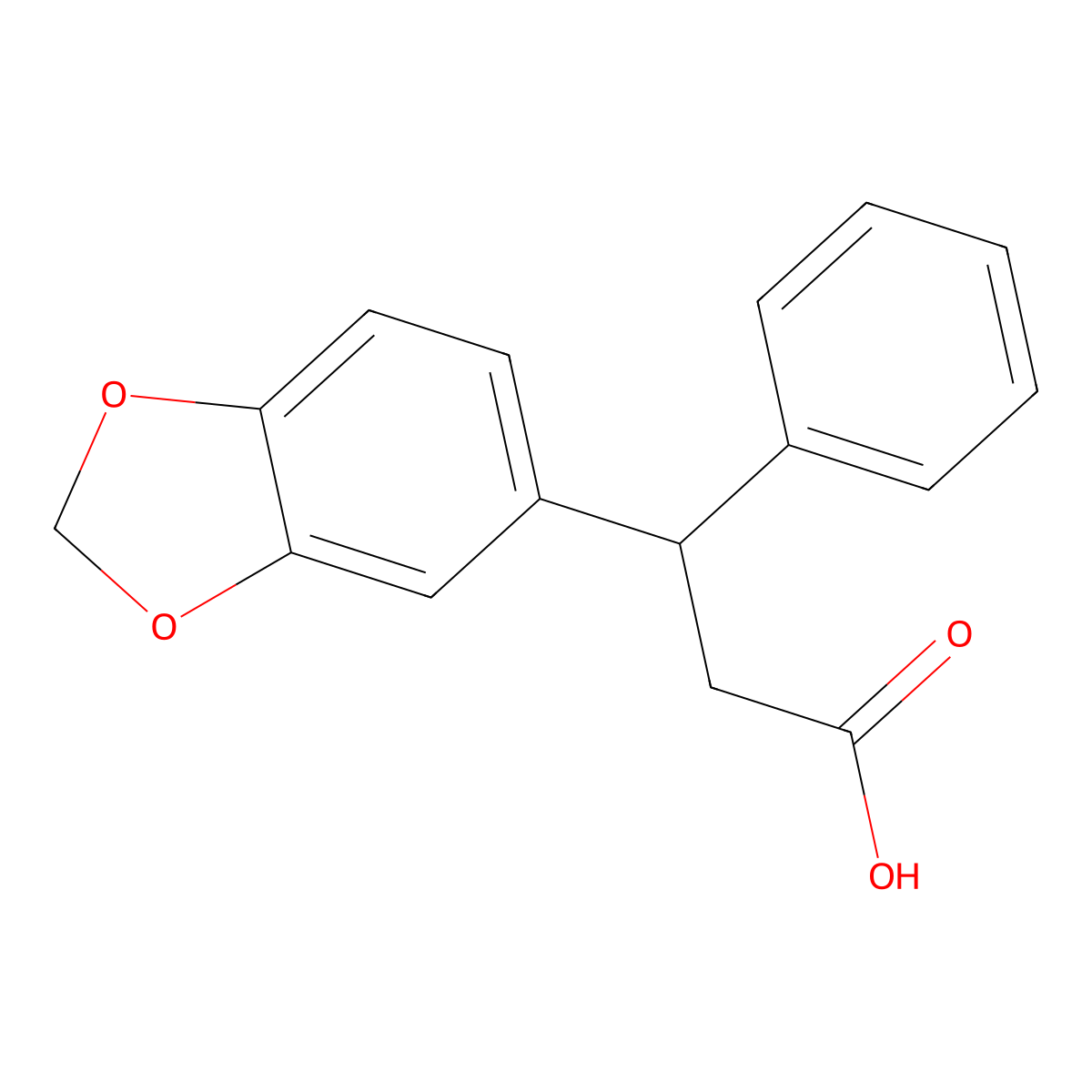 3-(1,3-Benzodioxol-5-yl)-3-phenylpropanoic acid molecular structure, CAS 364339-01-5