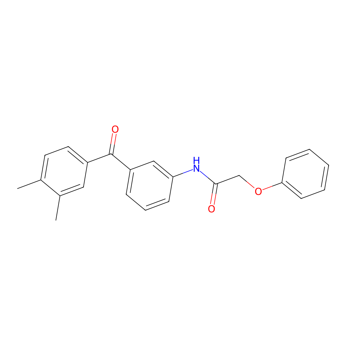 N-[3-(3,4-dimethylbenzoyl)phenyl]-2-phenoxyacetamide molecular structure, CAS 364339-05-9