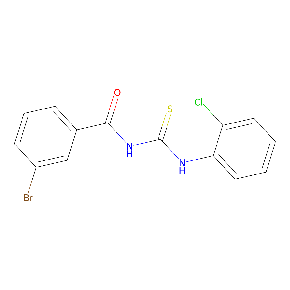 3-bromo-N-[(2-chlorophenyl)carbamothioyl]benzamide molecular structure, CAS 364339-48-0