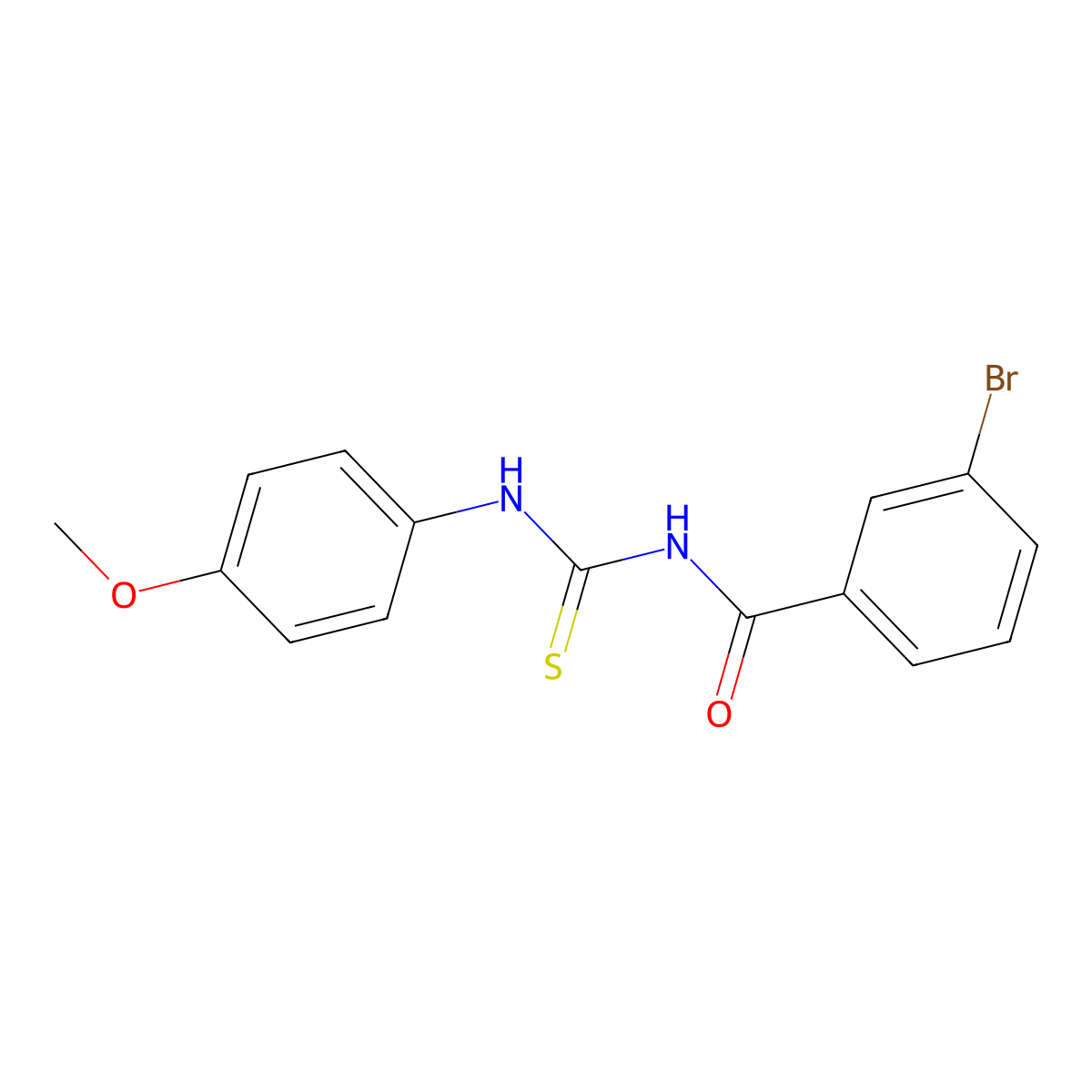 3-bromo-N-[(4-methoxyphenyl)carbamothioyl]benzamide molecular structure, CAS 364339-80-0