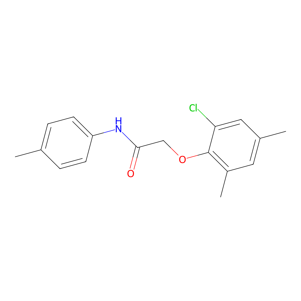 2-(2-chloro-4,6-dimethylphenoxy)-N-(4-methylphenyl)acetamide molecular structure, CAS 364339-81-1