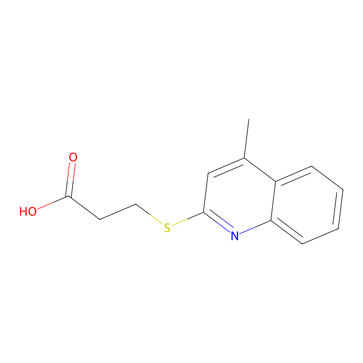 3-(4-Methylquinolin-2-yl)sulfanylpropanoic acid molecular structure, CAS 364341-27-5