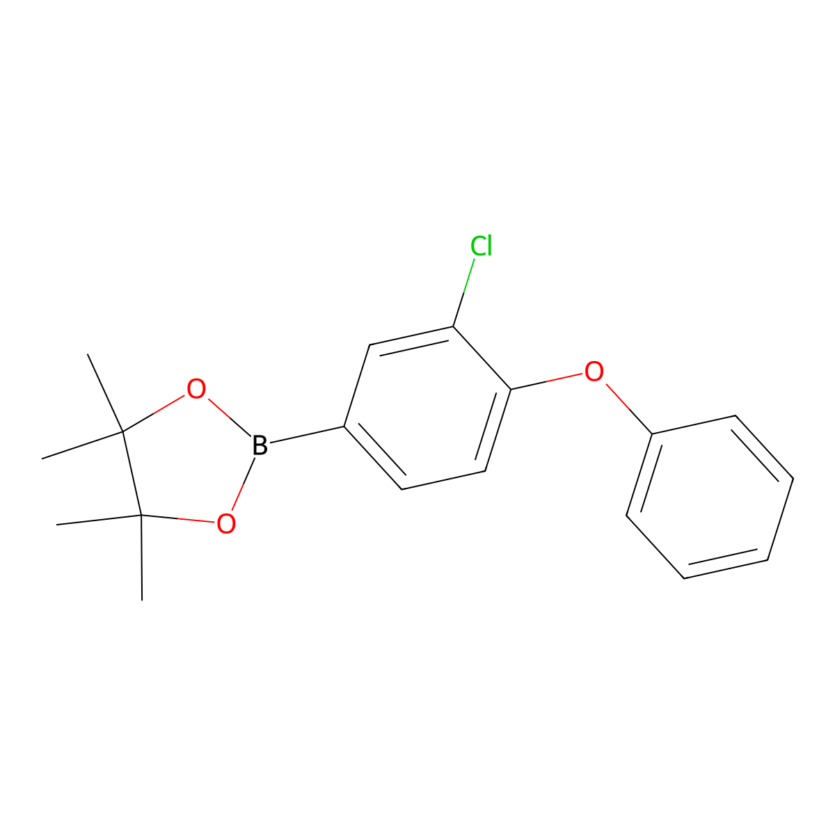 2-(3-Chloro-4-phenoxyphenyl)-4,4,5,5-tetramethyl-1,3,2-dioxaborolane molecular structure, CAS 364354-03-0