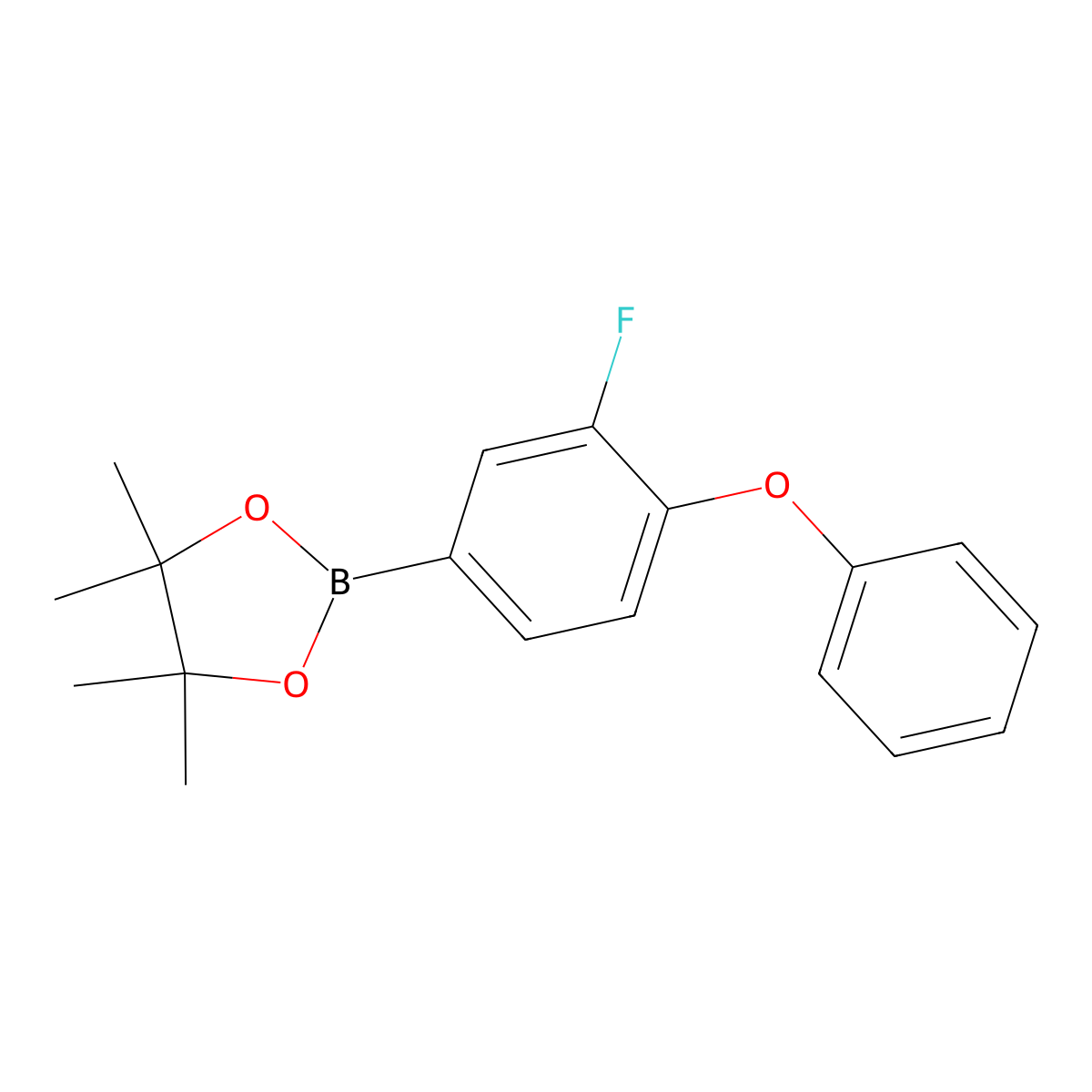 2-(3-Fluoro-4-phenoxyphenyl)-4,4,5,5-tetramethyl-1,3,2-dioxaborolane molecular structure, CAS 364354-06-3