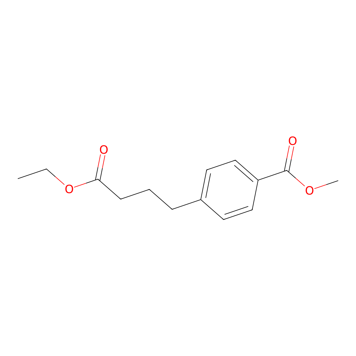 Methyl 4-(4-ethoxy-4-oxobutyl)benzoate molecular structure, CAS 364359-05-7