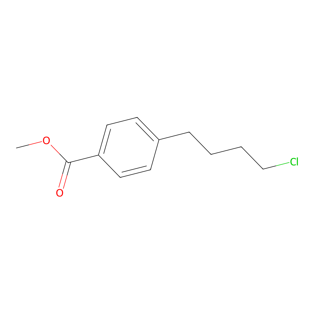 Methyl 4-(4-chlorobutyl)benzoate molecular structure, CAS 364359-06-8
