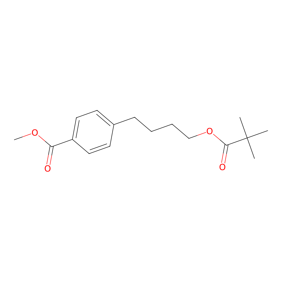Methyl 4-{4-[(2,2-dimethylpropanoyl)oxy]butyl}benzoate molecular structure, CAS 364359-08-0