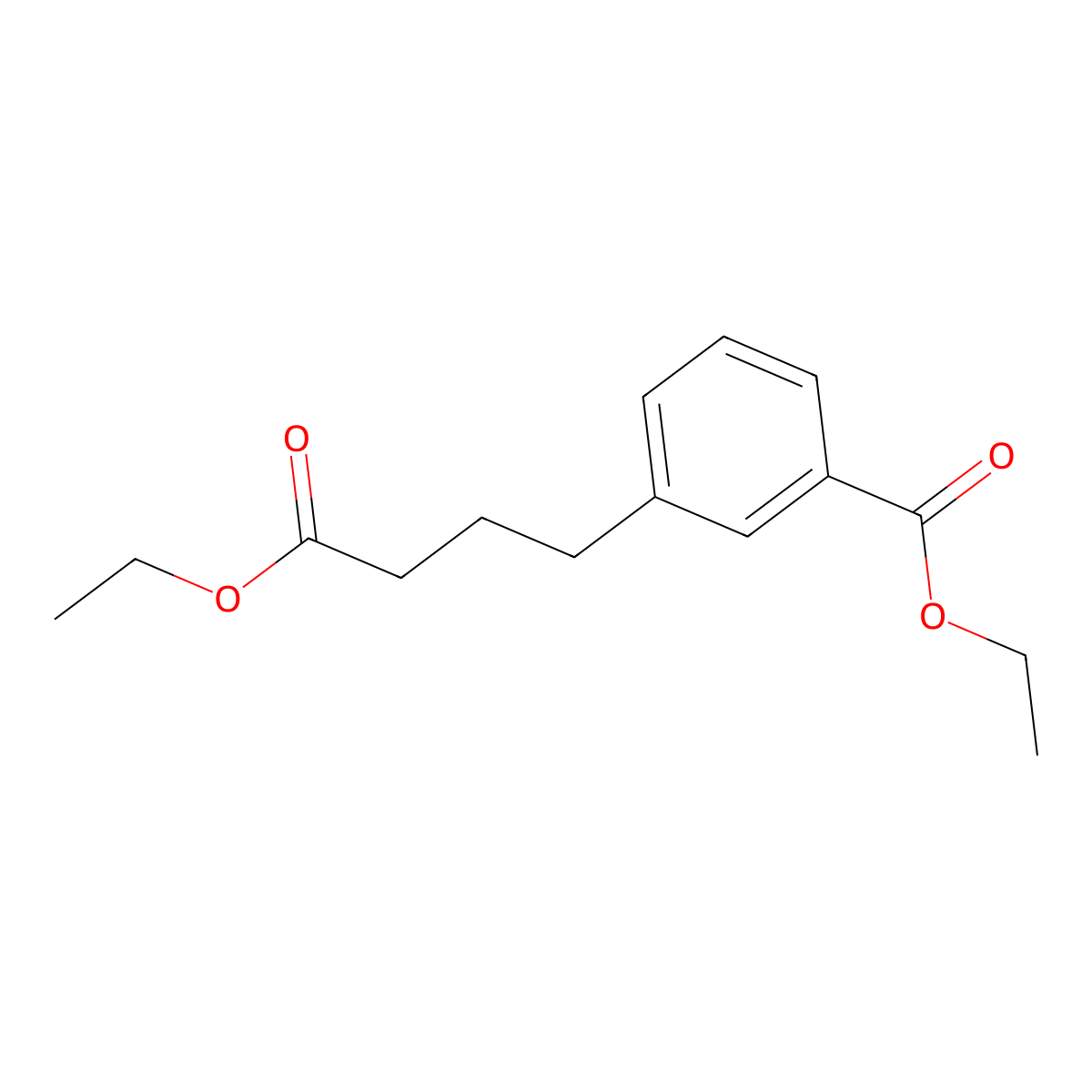 Ethyl 3-(4-ethoxy-4-oxobutyl)benzoate molecular structure, CAS 364359-10-4