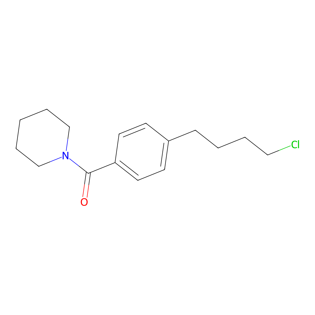 1-[4-(4-Chlorobutyl)benzoyl]piperidine molecular structure, CAS 364359-13-7