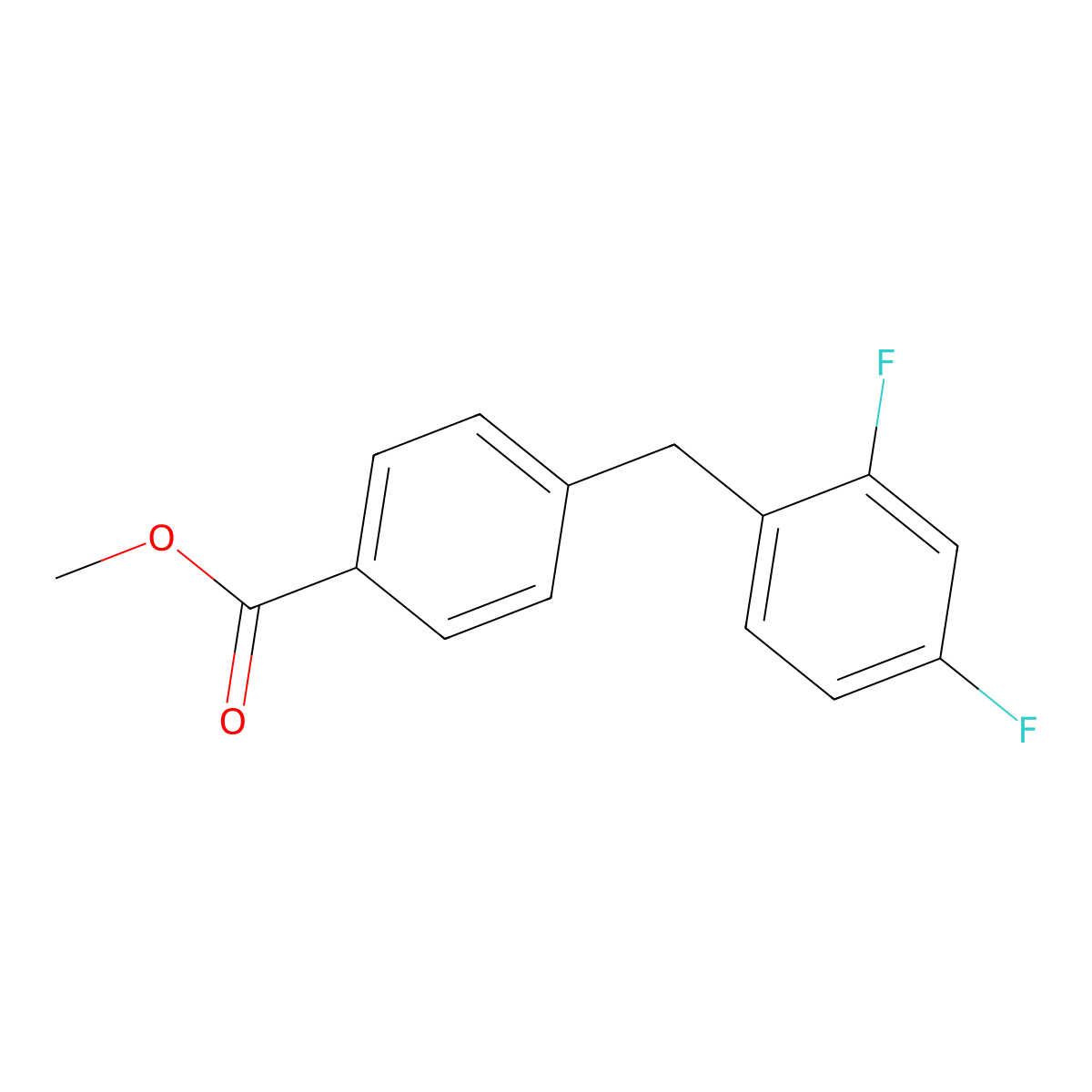 Methyl 4-[(2,4-difluorophenyl)methyl]benzoate molecular structure, CAS 364359-17-1