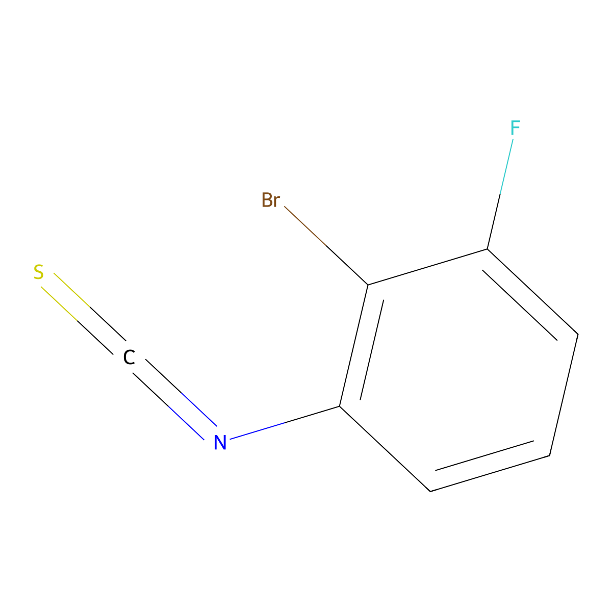 2-Bromo-1-fluoro-3-isothiocyanatobenzene molecular structure, CAS 364364-00-1