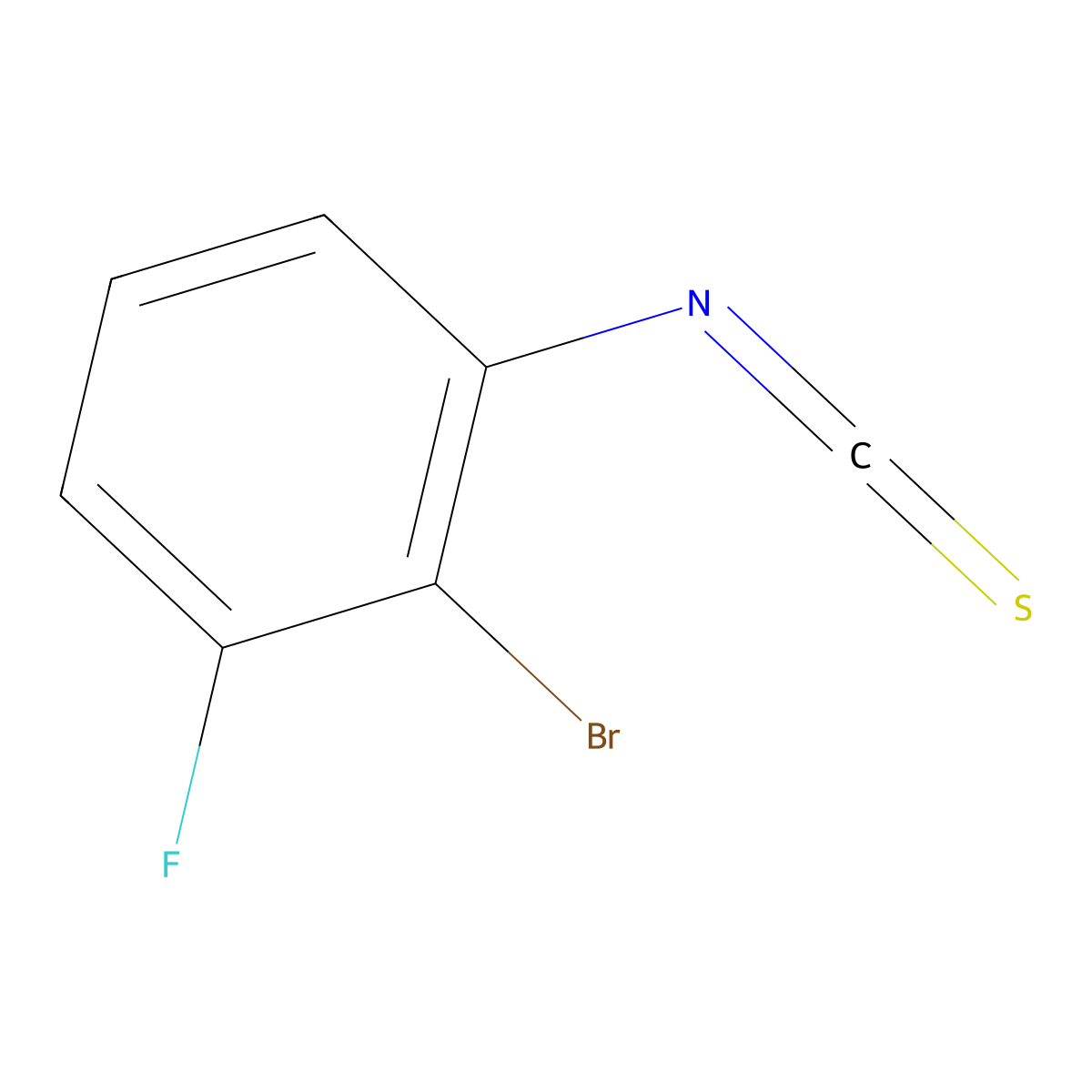 2-Bromo-1-fluoro-3-isothiocyanatobenzene molecular structure, CAS 364364-00-1