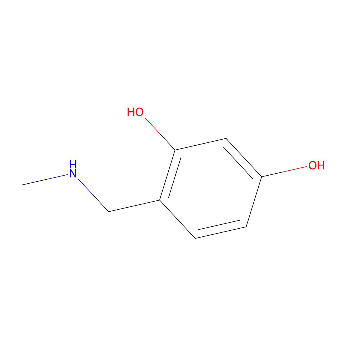 4-((Methylamino)methyl)benzene-1,3-diol molecular structure, CAS 364365-60-6