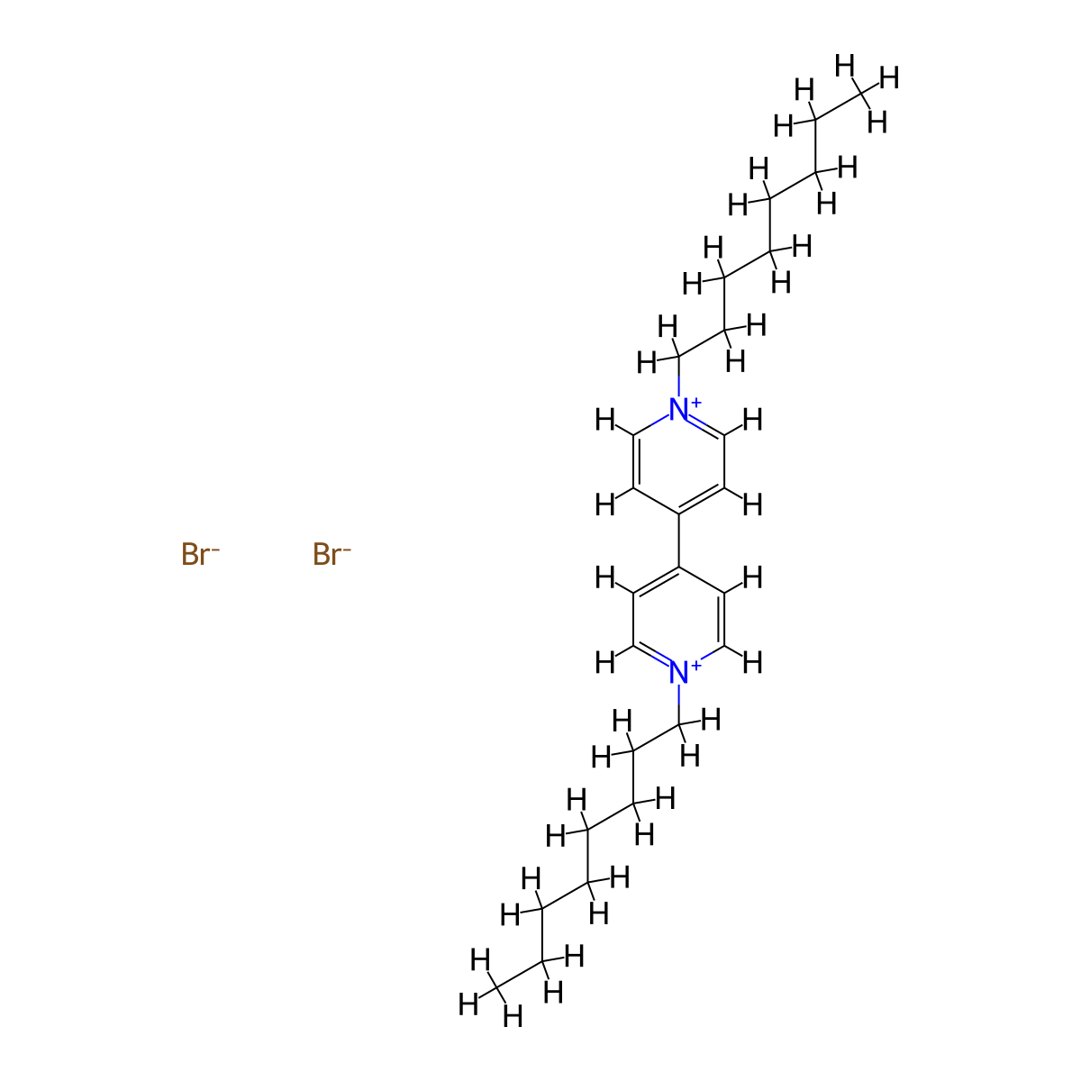 1,1'-Dioctyl-4,4'-bipyridinium dibromide molecular structure, CAS 36437-30-6