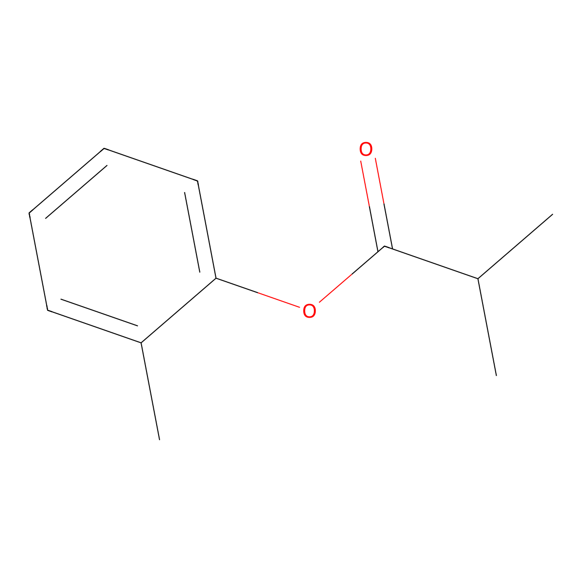 o-TOLYL ISOBUTYRATE molecular structure, CAS 36438-54-7