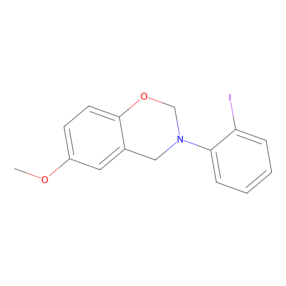 3-(2-Iodophenyl)-6-methoxy-2,4-dihydro-1,3-benzoxazine molecular structure, CAS 364380-76-7