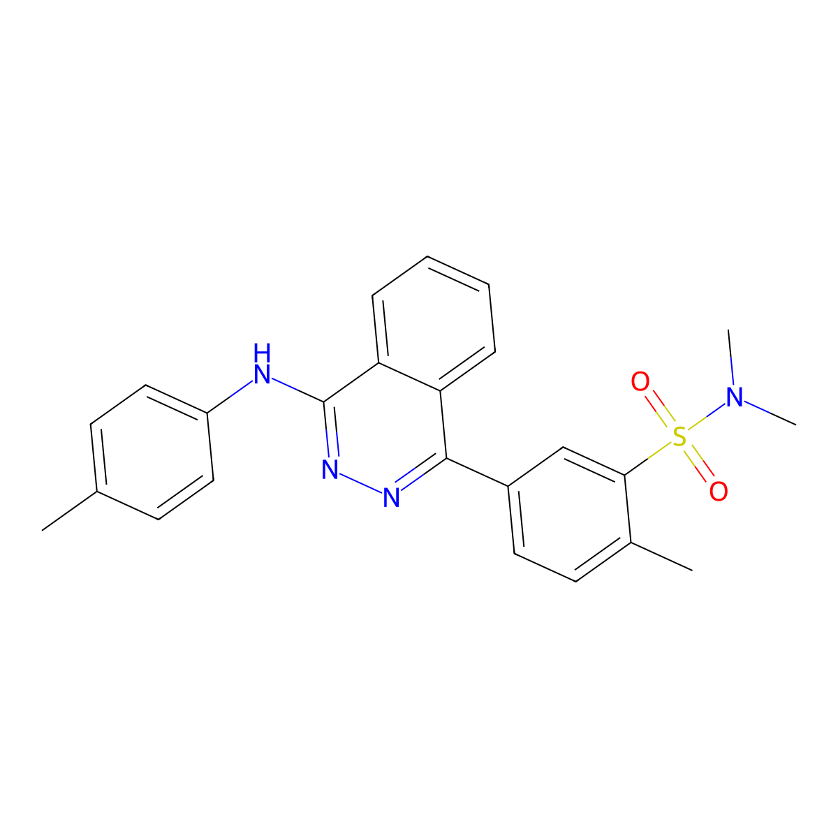 N,N,2-trimethyl-5-[4-(4-methylanilino)phthalazin-1-yl]benzenesulfonamide molecular structure, CAS 364380-91-6