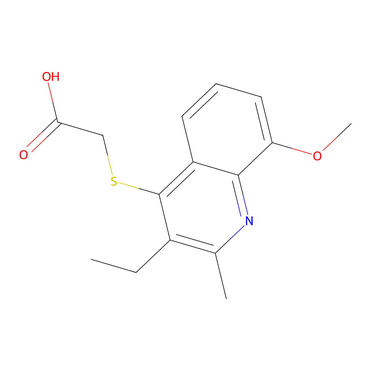 [(3-Ethyl-8-methoxy-2-methylquinolin-4-yl)sulfanyl]acetic acid molecular structure, CAS 364381-13-5