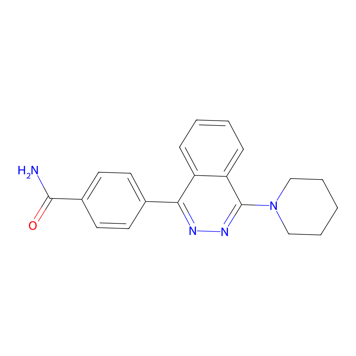 4-(4-Piperidin-1-ylphthalazin-1-yl)benzamide molecular structure, CAS 364381-32-8