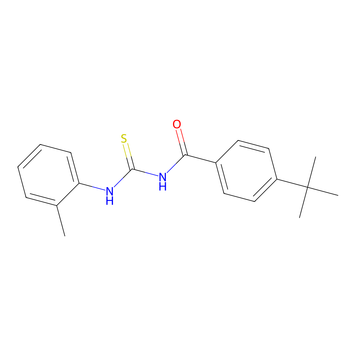 4-tert-butyl-N-[(2-methylphenyl)carbamothioyl]benzamide molecular structure, CAS 364381-70-4