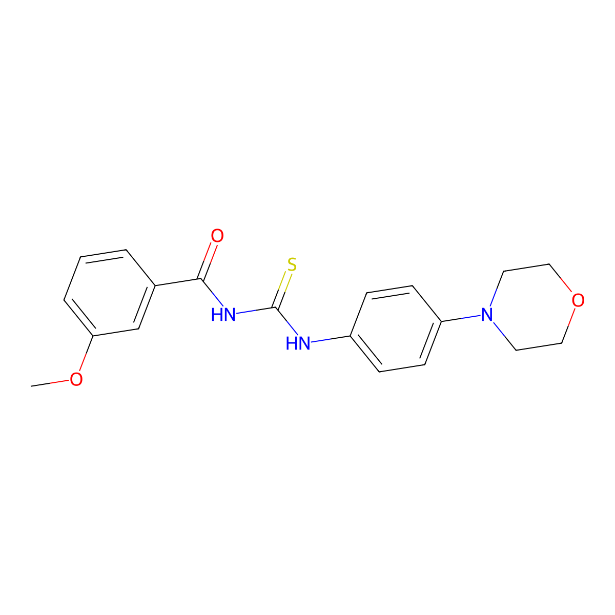 3-methoxy-N-[(4-morpholin-4-ylphenyl)carbamothioyl]benzamide molecular structure, CAS 364383-38-0
