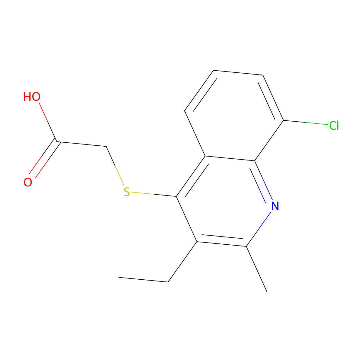 [(8-Chloro-3-ethyl-2-methylquinolin-4-yl)sulfanyl]acetic acid molecular structure, CAS 364383-87-9