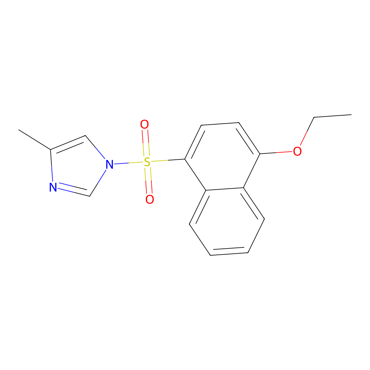 1-[(4-ethoxynaphthalen-1-yl)sulfonyl]-4-methyl-1H-imidazole molecular structure, CAS 364384-56-5