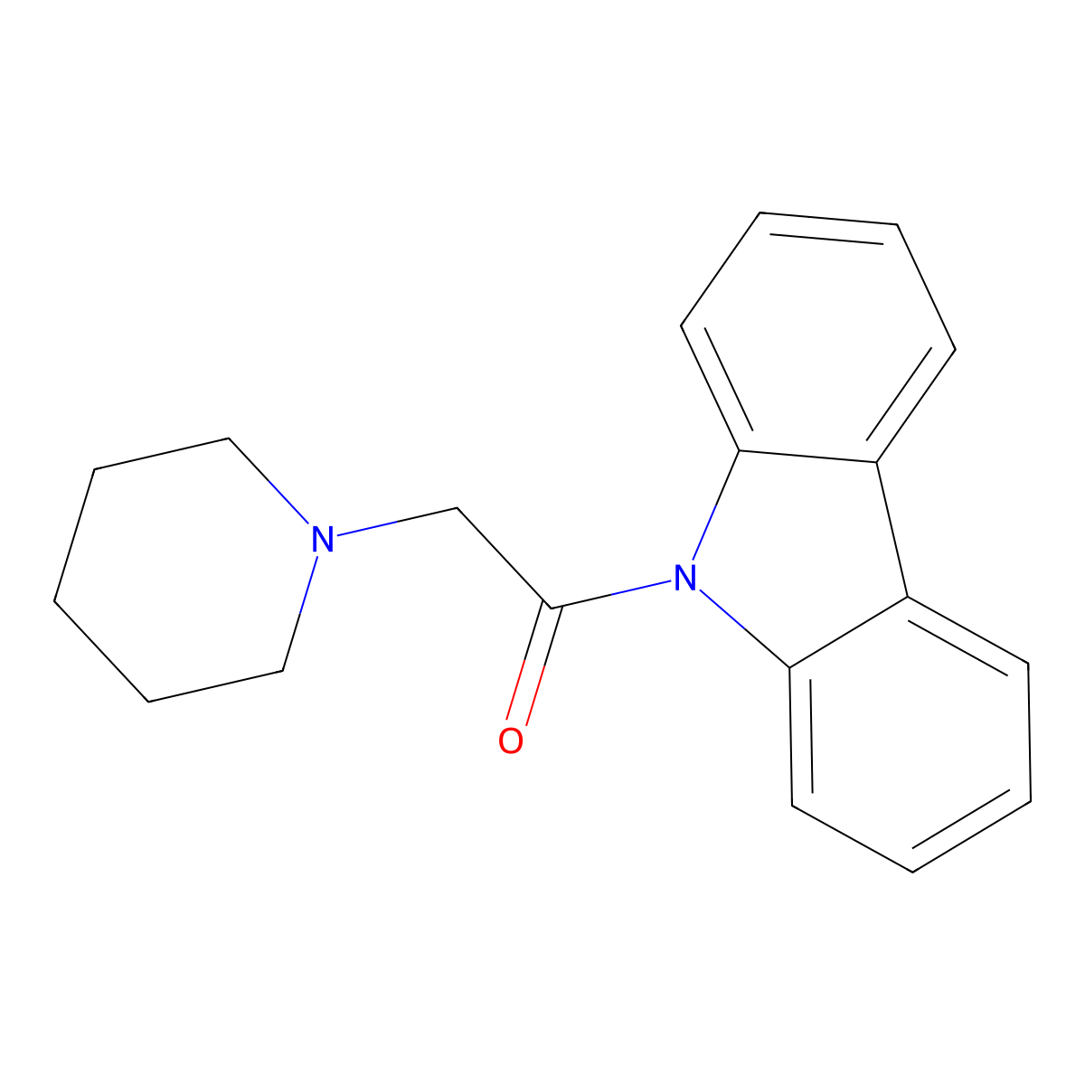 9-(piperidin-1-ylacetyl)-9H-carbazole molecular structure, CAS 364384-65-6