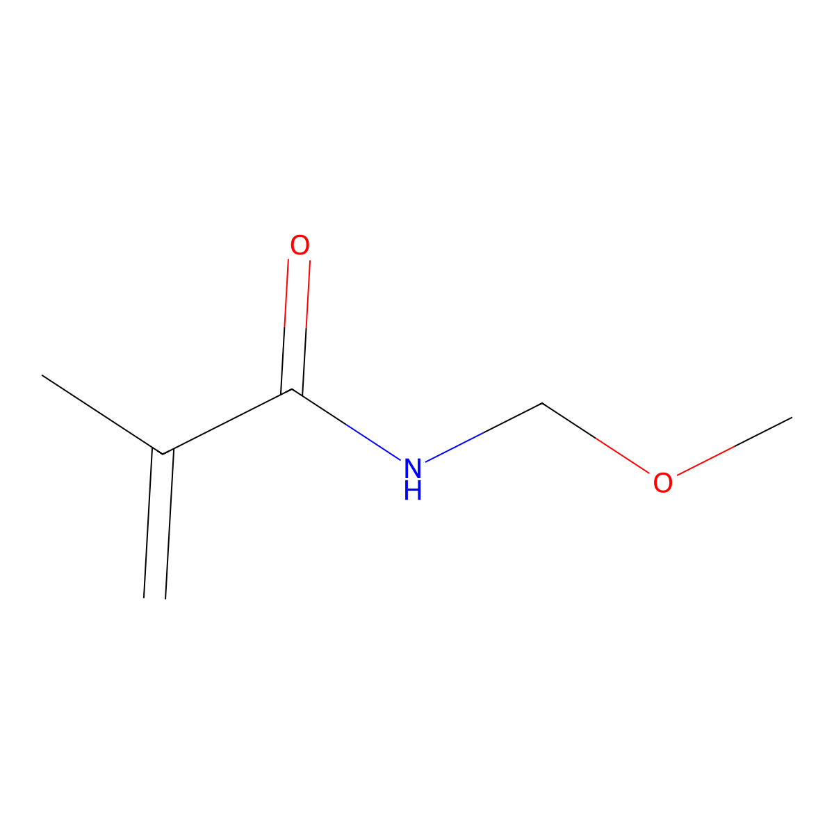 2-Propenamide, N-(methoxymethyl)-2-methyl- molecular structure, CAS 3644-12-0