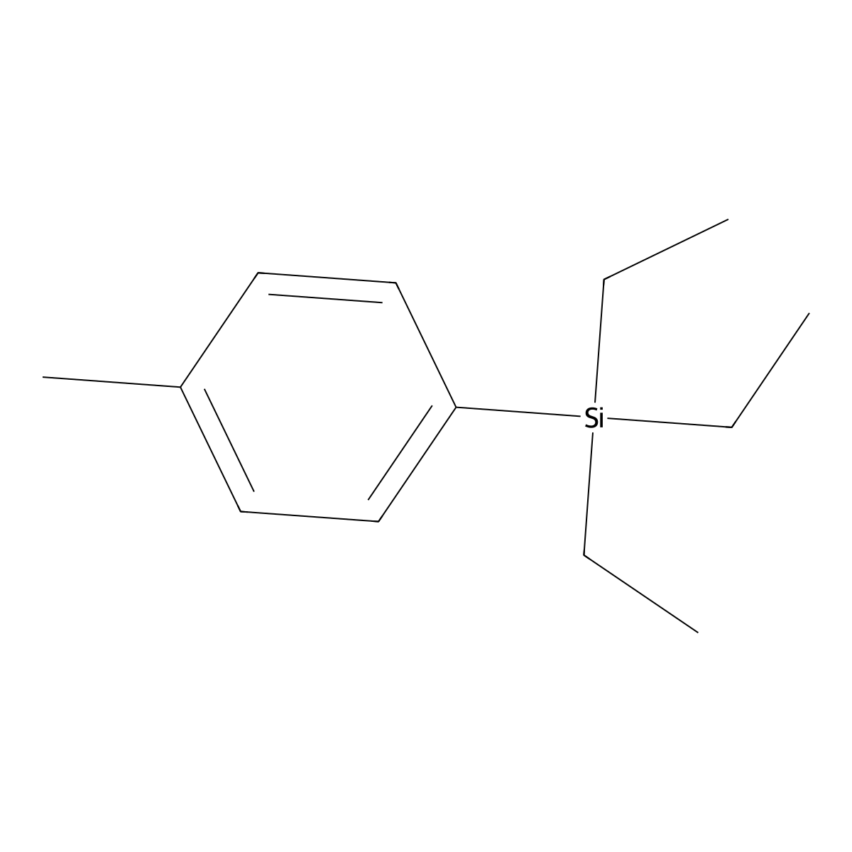 (P-Tolyl)triethylsilane molecular structure, CAS 3644-91-5
