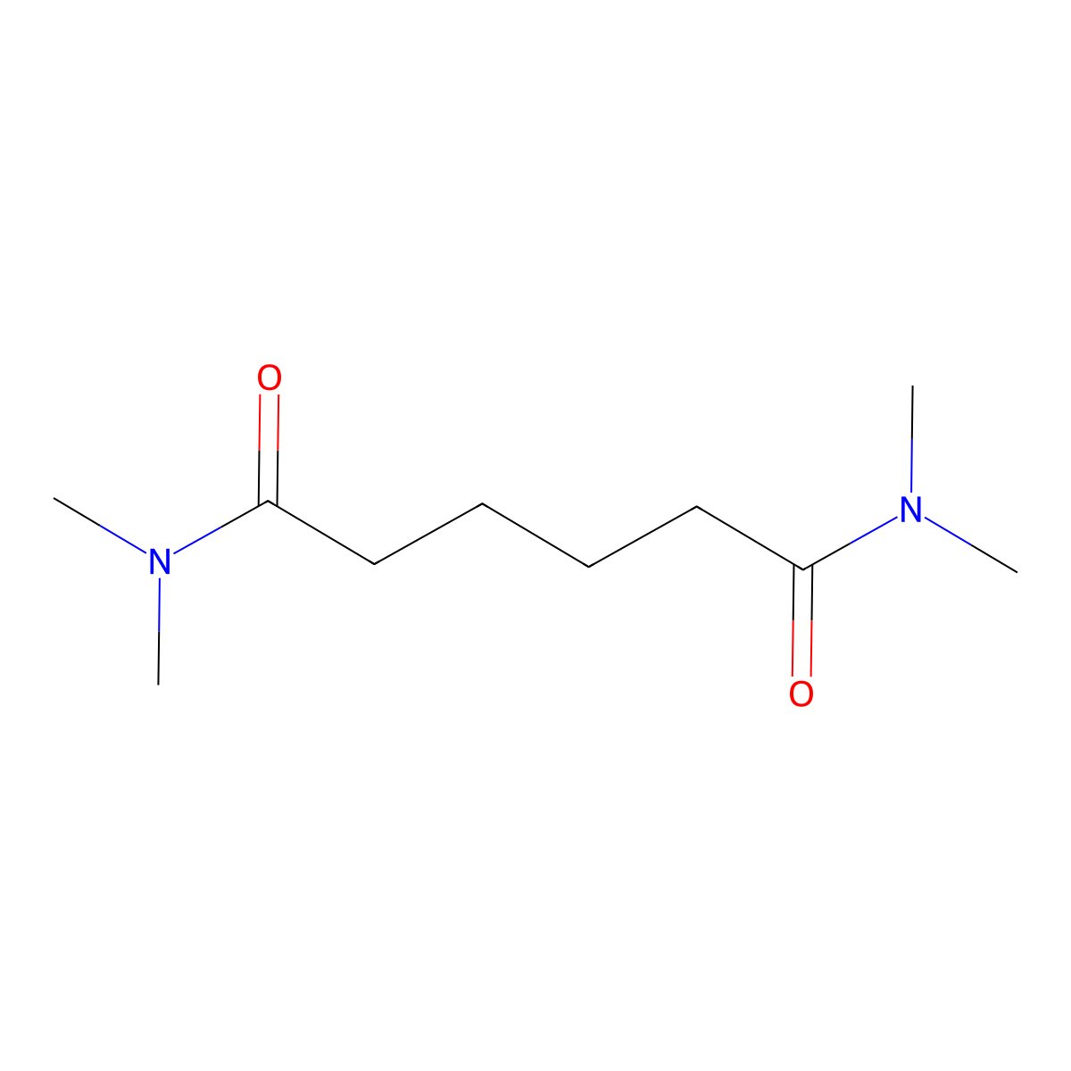 N1,N1,N6,N6-Tetramethylhexanediamide molecular structure, CAS 3644-93-7