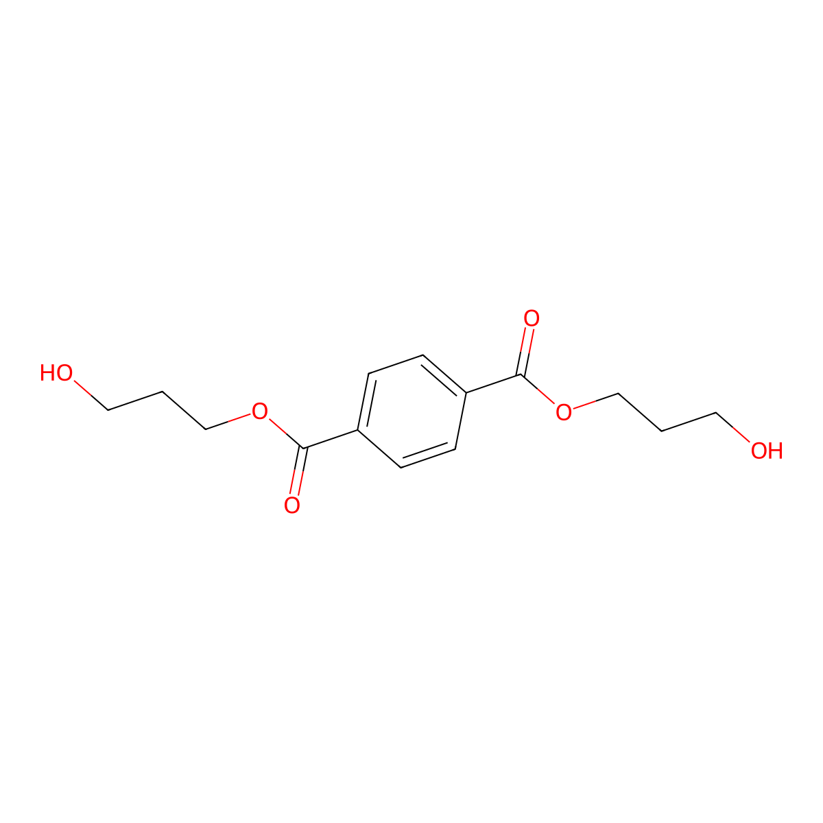 Bis(3-hydroxypropyl) terephthalate molecular structure, CAS 3644-98-2