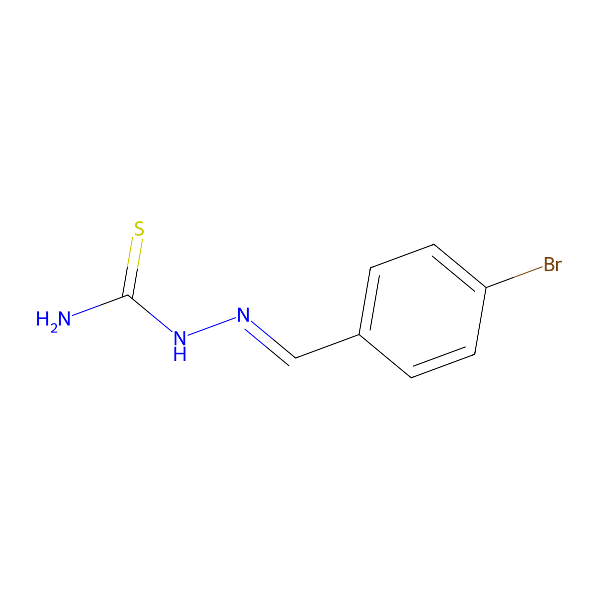 Hydrazinecarbothioamide, 2-[(4-bromophenyl)methylene]- molecular structure, CAS 36449-43-1