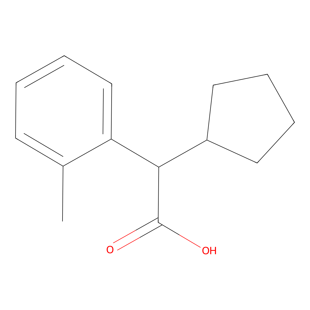 2-Cyclopentyl-2-(o-tolyl)acetic acid molecular structure, CAS 36450-60-9