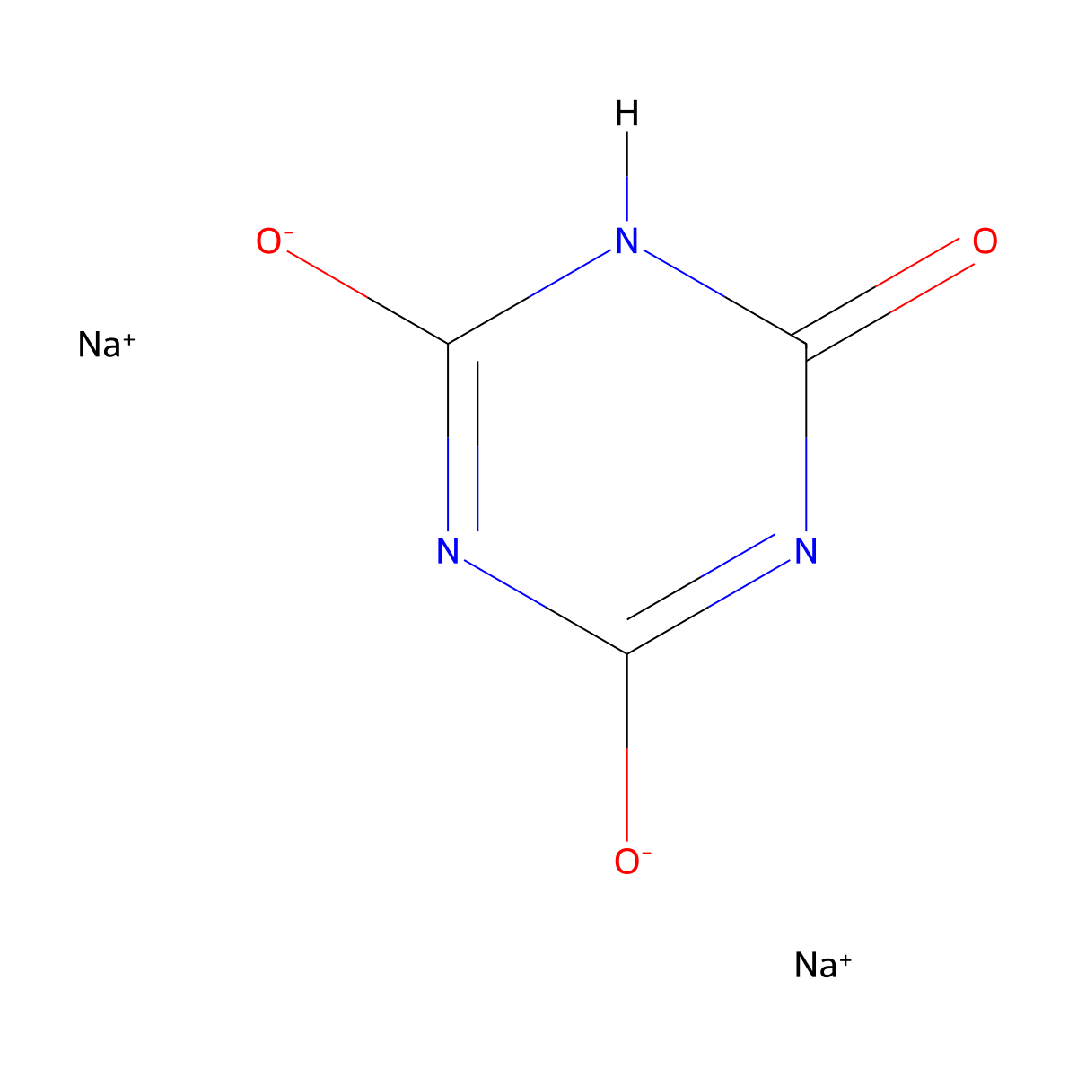 1,3,5-Triazine-2,4,6(1H,3H,5H)-trione, sodium salt (1:2) molecular structure, CAS 36452-21-8