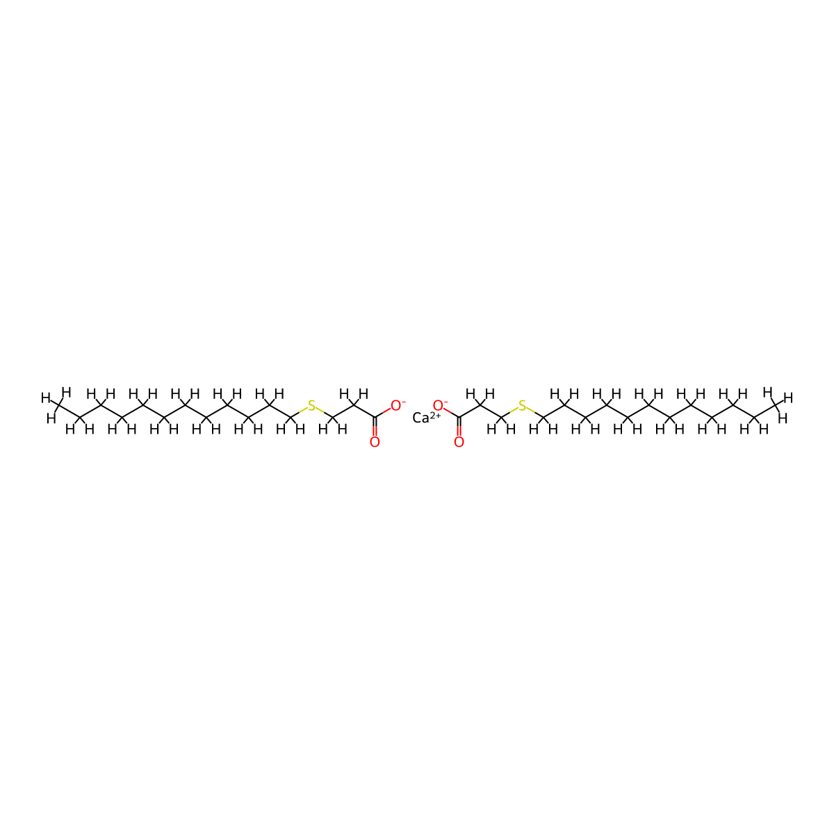 Propanoic acid, 3-(dodecylthio)-, calcium salt (2:1) molecular structure, CAS 36452-66-1