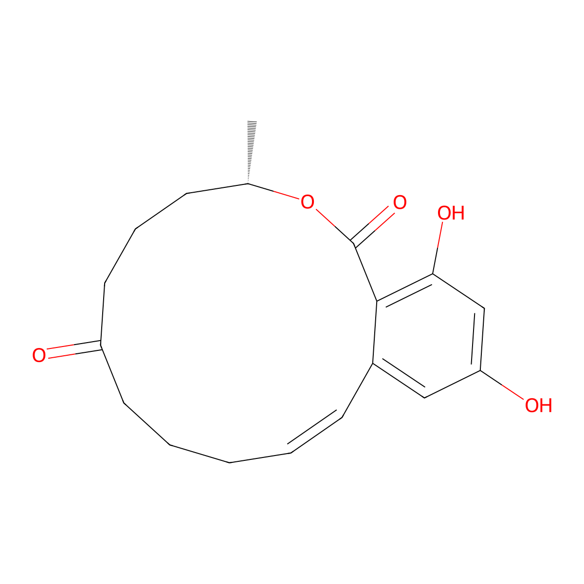 cis-Zearalenone molecular structure, CAS 36455-70-6