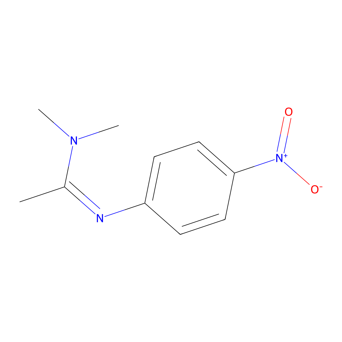 N,N-dimethyl-N'-(4-nitrophenyl)ethanimidamide molecular structure, CAS 36456-90-3