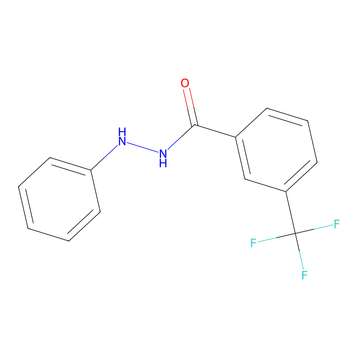 N'-phenyl-3-(trifluoromethyl)benzohydrazide molecular structure, CAS 36457-10-0