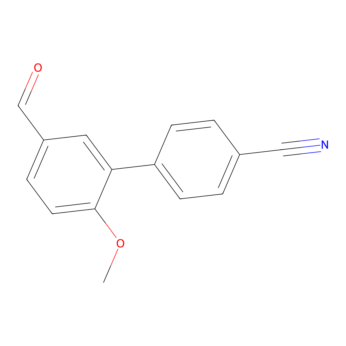 5'-Formyl-2'-methoxybiphenyl-4-carbonitrile molecular structure, CAS 364590-88-5