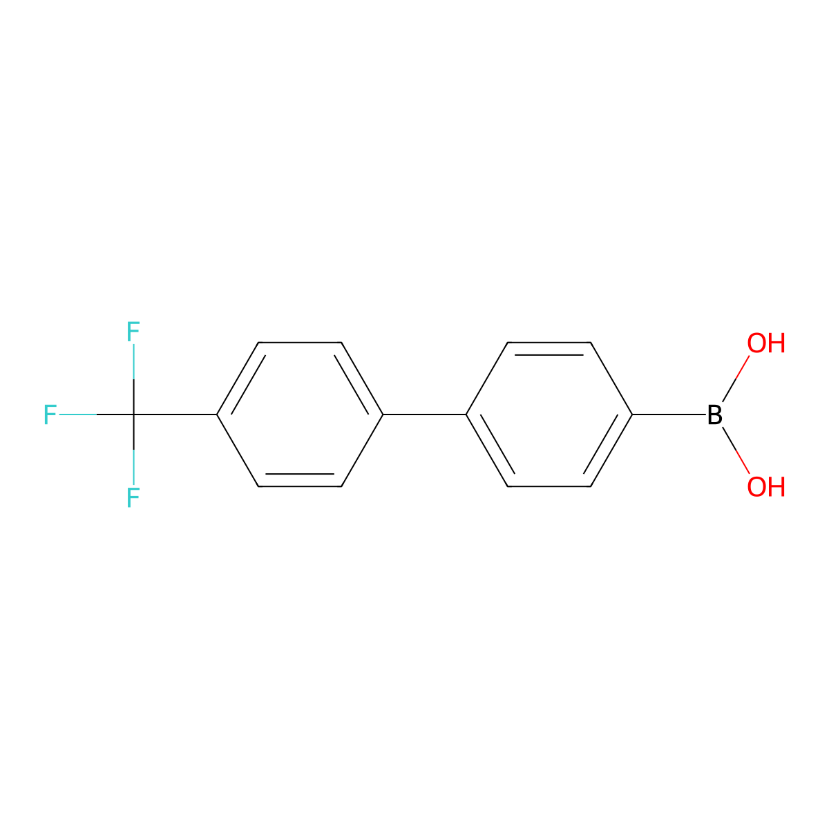 (4'-(Trifluoromethyl)-[1,1'-biphenyl]-4-yl)boronic acid molecular structure, CAS 364590-93-2