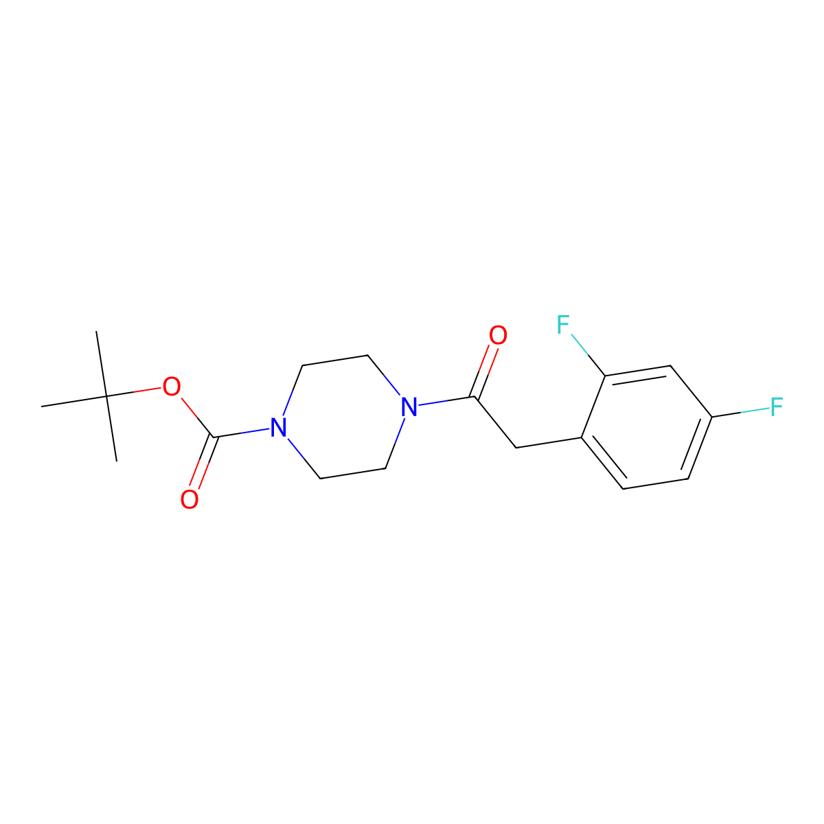 tert-Butyl 4-(2-(2,4-Difluorophenyl)acetyl)piperazine-1-carboxylate molecular structure, CAS 364594-65-0