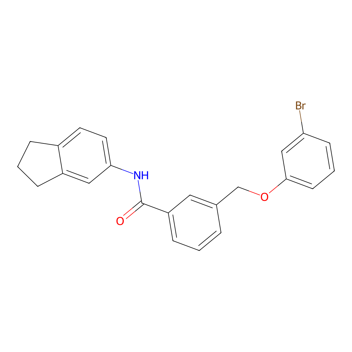 3-[(3-bromophenoxy)methyl]-N-(2,3-dihydro-1H-inden-5-yl)benzamide molecular structure, CAS 364595-22-2