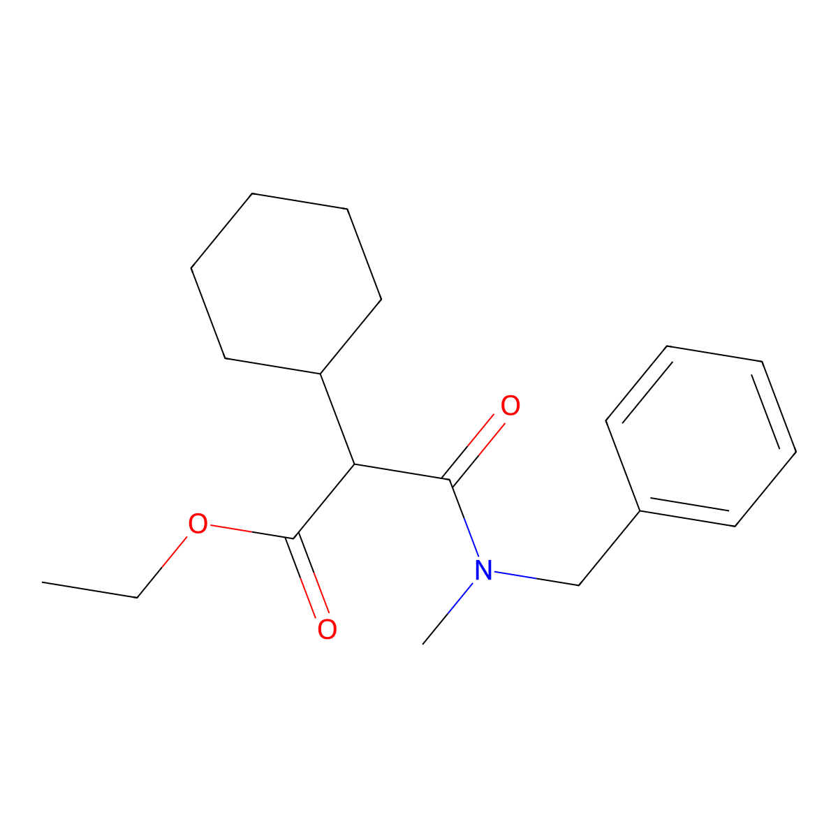 Ethyl 3-[benzyl(methyl)amino]-2-cyclohexyl-3-oxopropanoate molecular structure, CAS 364595-24-4
