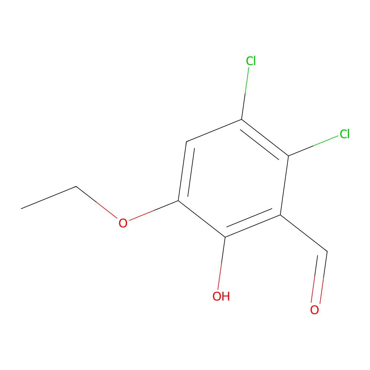 2,3-Dichloro-5-ethoxy-6-hydroxybenzaldehyde molecular structure, CAS 364595-45-9