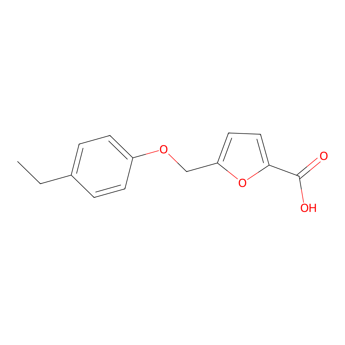 5-[(4-Ethylphenoxy)methyl]-2-furoic acid molecular structure, CAS 364595-54-0