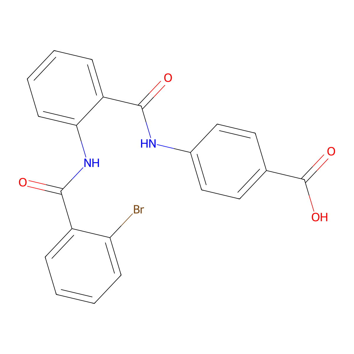 4-{[(2-{[(2-Bromophenyl)carbonyl]amino}phenyl)carbonyl]amino}benzoic acid molecular structure, CAS 364595-58-4
