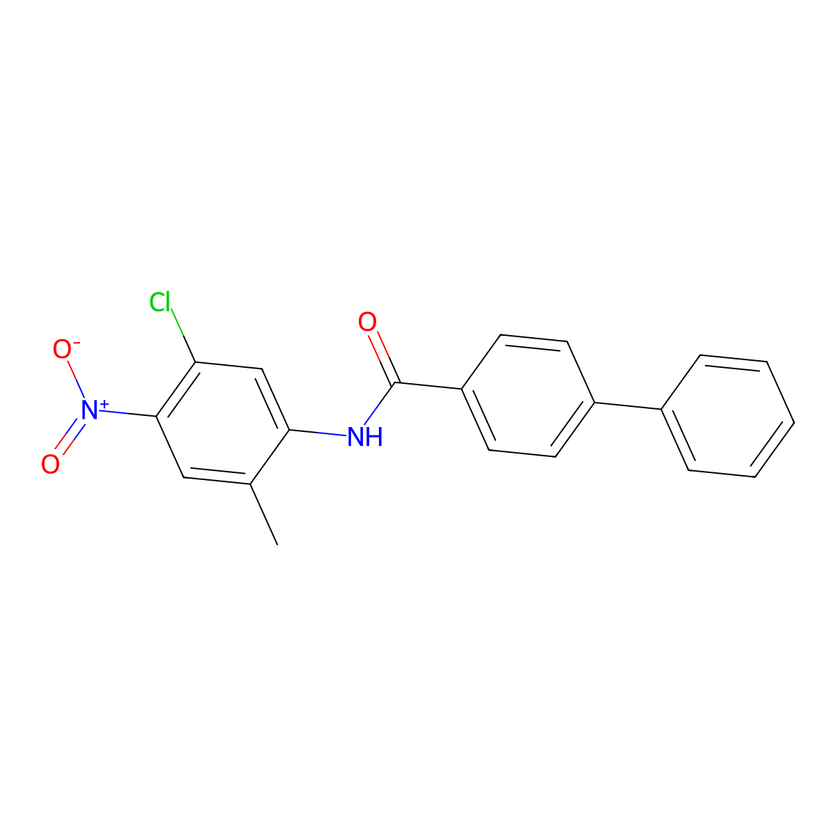 N-(5-chloro-2-methyl-4-nitrophenyl)-4-phenylbenzamide molecular structure, CAS 364596-32-7